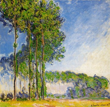 Vue des peupliers du marais Claude Monet Forêt Peinture décoratif